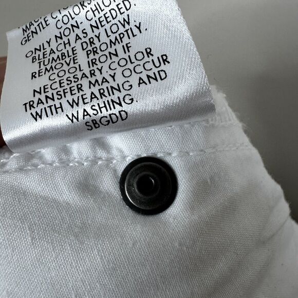 Eileen Fisher Jeans Womens 8 White Organic Cotton Stretch Denim Skinny Ankle - Picture 9 of 10